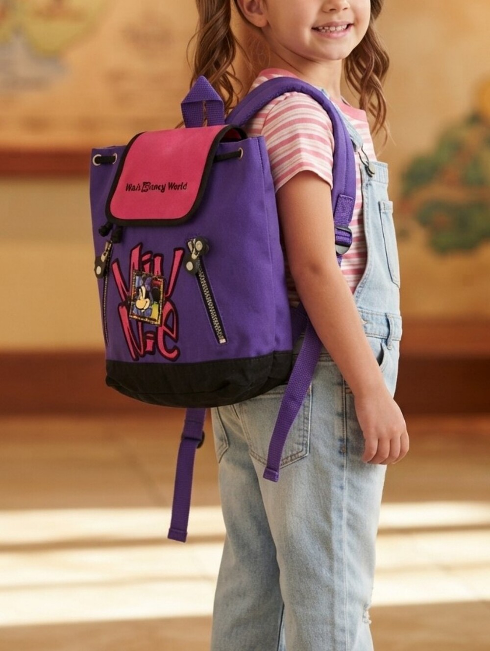 Disney Minnie Mouse Backpack Purple Pink Walt Disney World NWT